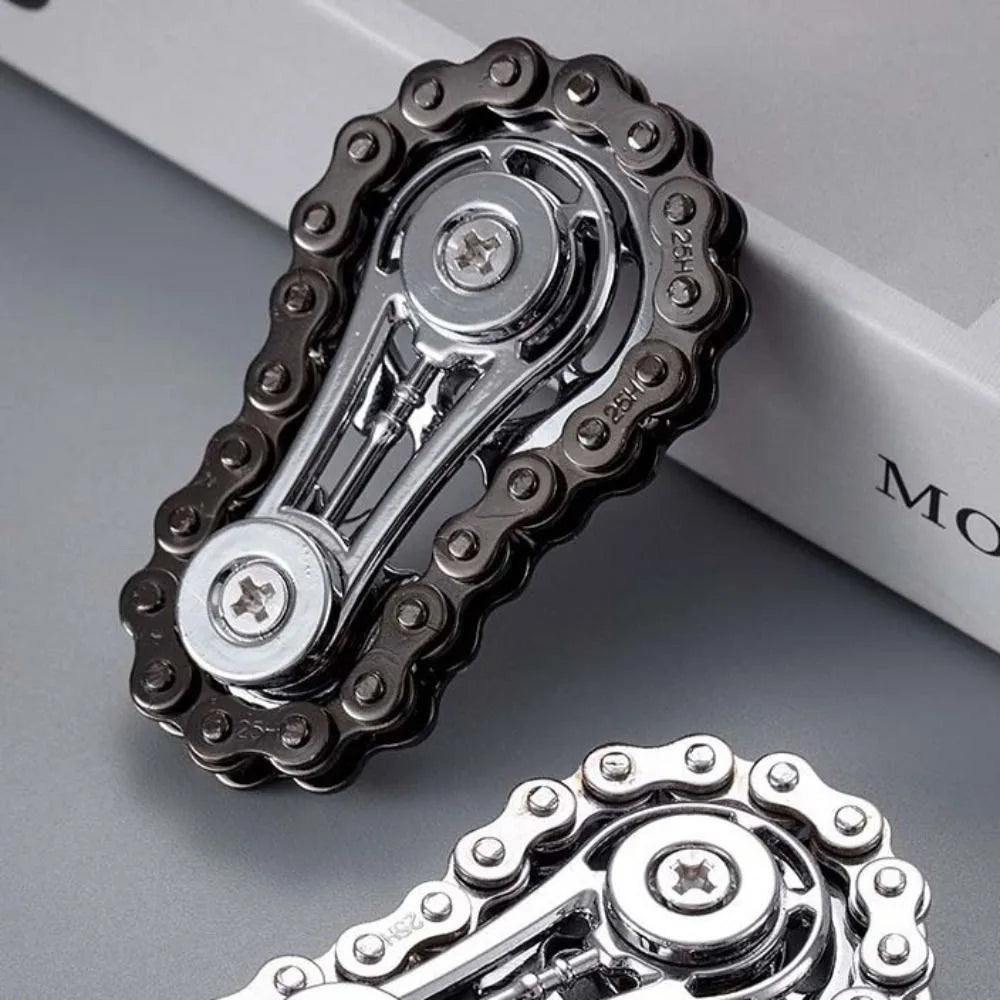 Metal Bike Chain Flywheel Fingertip Gyro EDC Spinner Sprocket Fidget Spinner Antistress Anxiety Chains Fidget Spinner