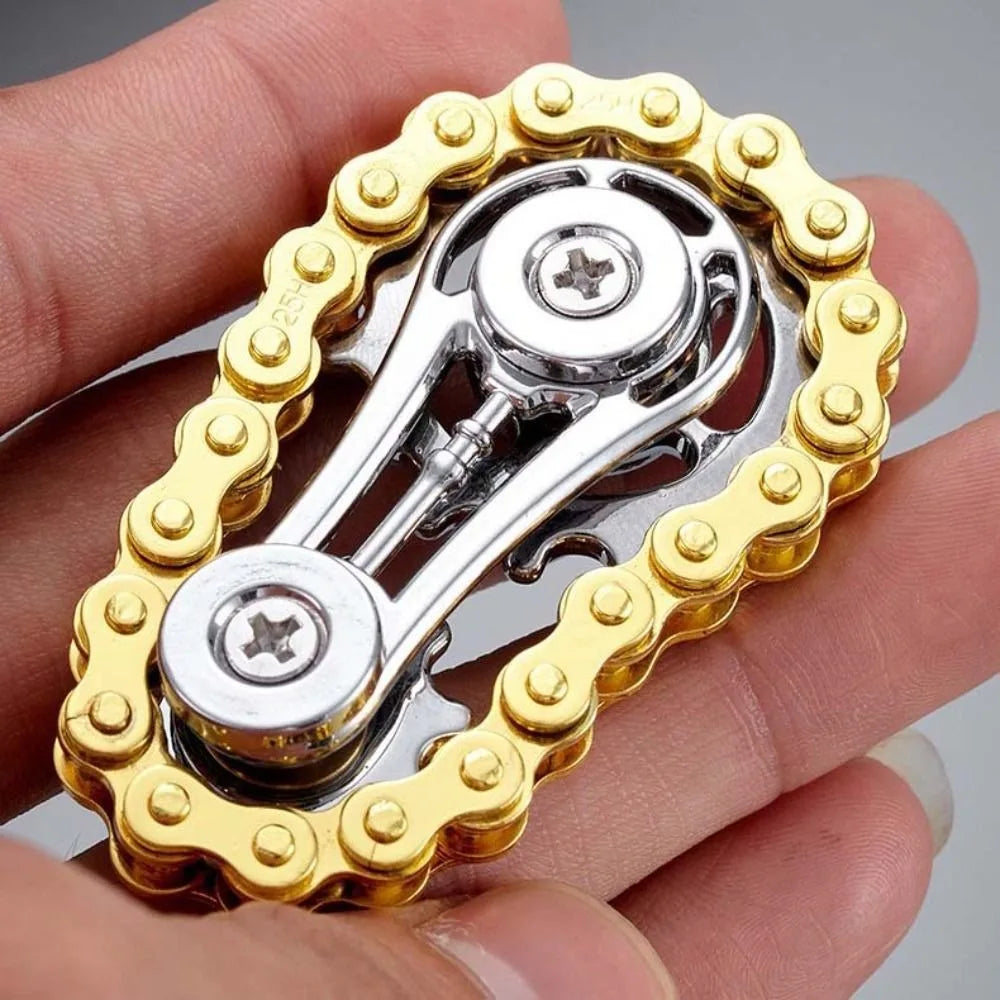 Metal Bike Chain Flywheel Fingertip Gyro EDC Spinner Sprocket Fidget Spinner Antistress Anxiety Chains Fidget Spinner