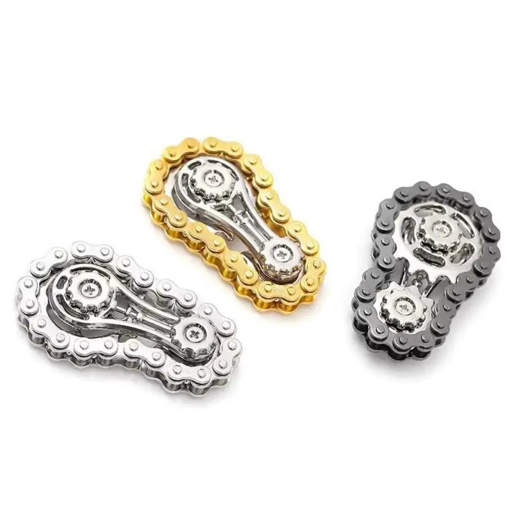 Metal Bike Chain Flywheel Fingertip Gyro EDC Spinner Sprocket Fidget Spinner Antistress Anxiety Chains Fidget Spinner