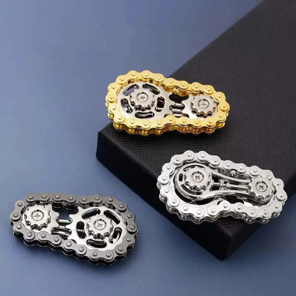 Metal Bike Chain Flywheel Fingertip Gyro EDC Spinner Sprocket Fidget Spinner Antistress Anxiety Chains Fidget Spinner